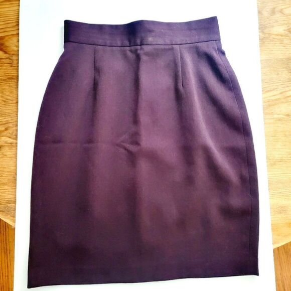 Nine to Five Crocodile Aubergine Pencil Skirt - Picture 1 of 9